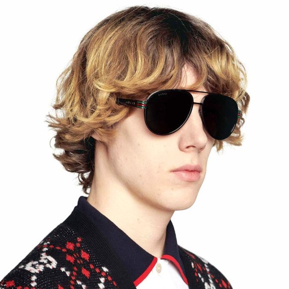 🔥 NEW MEN'S GUCCI BLACK POLARIZED SUNGLASSES - Picture 1 of 5